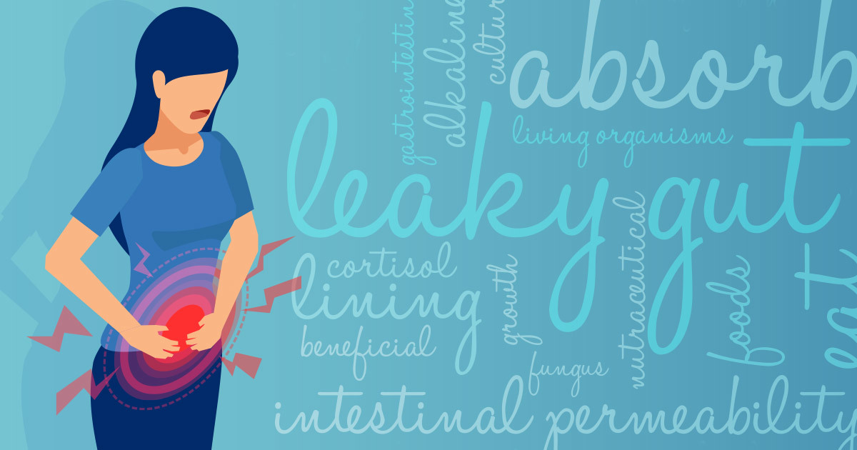 woman clutching her stomach